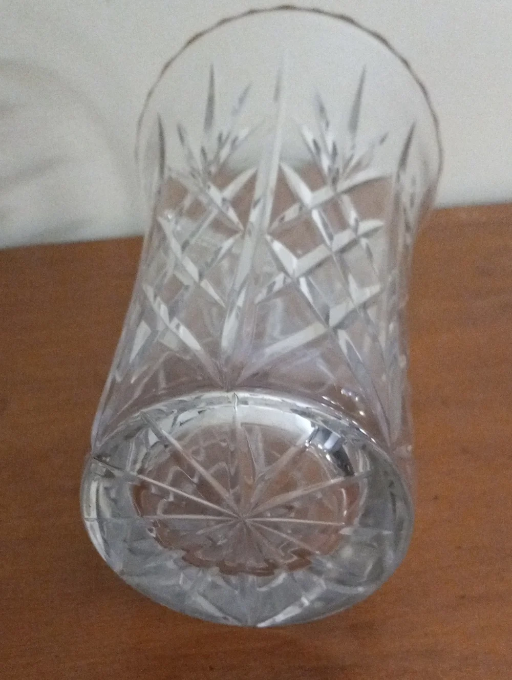 Vintage Royal Gallery 24% Lead Crystal Flared Flower Vase Croatia